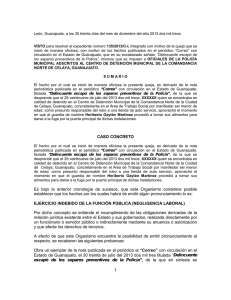 CASO CONCRETO Es bajo la anterior cronología de sucesos, que