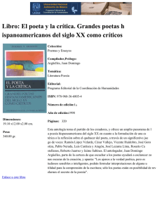 Libro: El poeta y la crítica. Grandes poetas h ispanoamericanos del