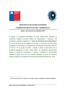 Bases del Concurso - Ministerio de Relaciones Exteriores de Chile