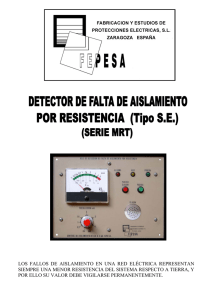 FEPESA S.L. Detector de Falta de Aislamiento Tipo SE Serie MRT