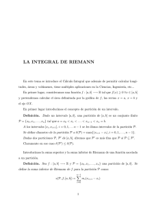 la integral de riemann - Universidad Politécnica de Cartagena