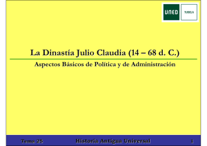 La Dinastía Julio Claudia (14 – 68 d. C.)