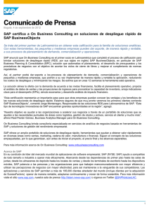 SAP certifica a On Business Consulting en