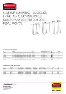 slim jim® con pedal – colección en metal - cubos