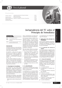 VI Jurisprudencia del TC sobre el Principio de Inmediatez