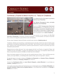 Contreras y Duarte le dieron triunfo a U. Talca en Criaderos