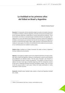 La rivalidad en los primeros años del fútbol en Brasil y Argentina