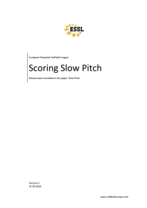 Scoring Slow Pitch - Slowpitch Softball Europe