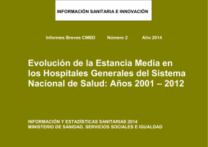 Evolución de la Estancia Media en los Hospitales Generales del