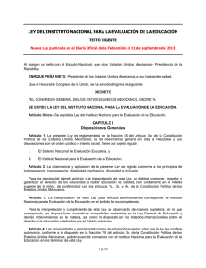 Ley del Instituto Nacional para la Evaluación de la