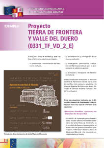 Proyecto TIERRA DE FRONTERA Y VALLE DEL DUERO