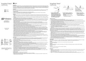 Pfizer SurgiSeal Tiwst IFU - STS-IFU02-1600