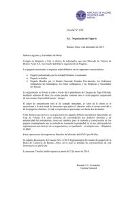 Circular Nº 3550 Ref.: Negociación de Pagarés Buenos Aires, 4 de