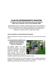 plan de entrenamiento maratón