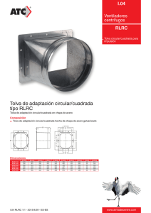 Tolva de adaptación circular/cuadrada típo RLRC