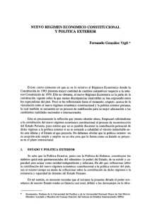 NUEVO REGIMEN ECONOMICO CONSTITUCIONAL Y POLITICA