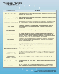 PRINCIPALES POLÍTICAS COMUNITARIAS