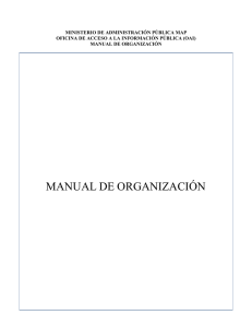 manual de organización - Ministerio de Administración Pública