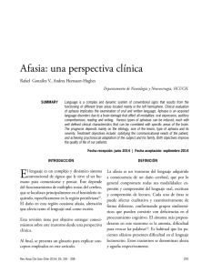 Afasia: una perspectiva clínica - Hospital Clínico Universidad de Chile