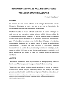 herramientas para el analisis estrategico tools for strategic analysis