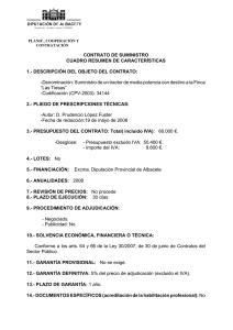 Cuadro Resumen - Diputación de Albacete