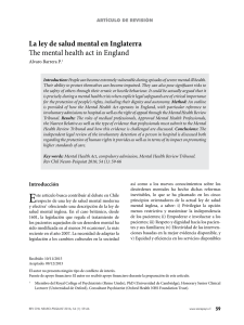 La ley de salud mental en Inglaterra The mental health act in England