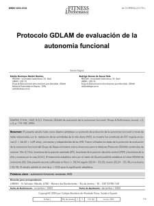 Protocolo GDLAM de evaluación de la autonomia funcional