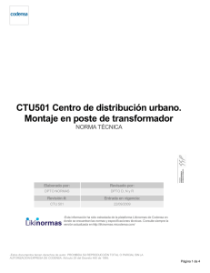 CTU501 Centro de distribución urbano. Montaje en poste de