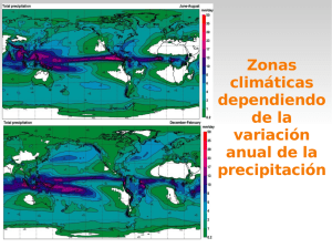 Zonas climáticas dependiendo de la variación anual de la