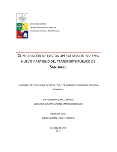 comparación de costos operativos del sistema nuevo y antiguo del