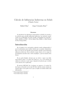Cálculo de Influencias Indirectas en Scilab