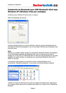 Instalación de Bluetooth para USB-Bluetooth