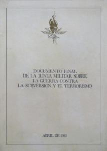 Documento Final de la Junta Militar sobre la guerra contra la