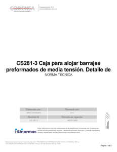 CS281-3 Caja para alojar barrajes preformados de media tensión