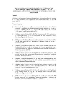 Historial del Estatuto y de la Denominación del