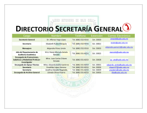 Directorio - Secretaría General