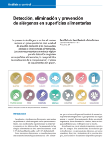 Detección, eliminación y prevención de alérgenos en superficies