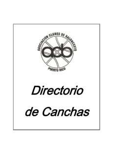 DIRECTORIO DE CANCHAS ACB