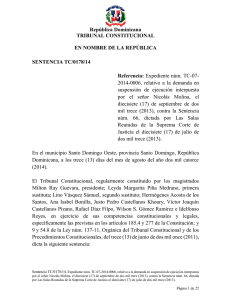 Sentencia TC 0178-14 C - Tribunal Constitucional de la