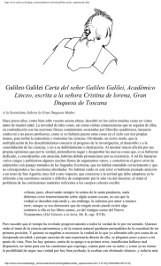 Galilei, Galileo - Cartas copernicanas