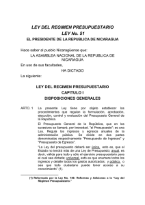 ley del regimen presupuestario - Ministerio de Hacienda y Crédito