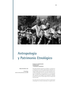 Antropología y Patrimonio Etnológico
