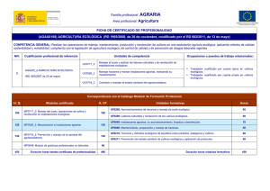 FICHA DE CERTIFICADO DE PROFESIONALIDAD (AGAU0108