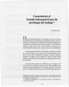 Comentarios al Tratado latinoamericano de sociología del trabajo *
