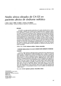 Niveles séricos elevados de CA-125 en pacientes afectos de