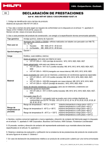 PDF Declaración de prestaciones HIT-HY 200-A 1343-CPR