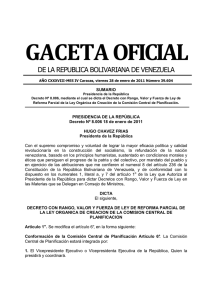 GACETA DECRETO COMISION CENTRAL DE PLANIFICACION