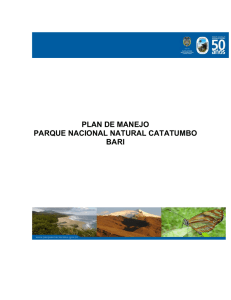 Plan de Manejo PNN Catatumbo Bari