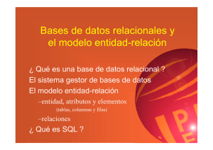 Bases de datos relacionales y el modelo entidad