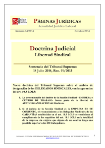 PÁGINAS JURÍDICAS Actualidad Jurídico Laboral Doctrina Judicial